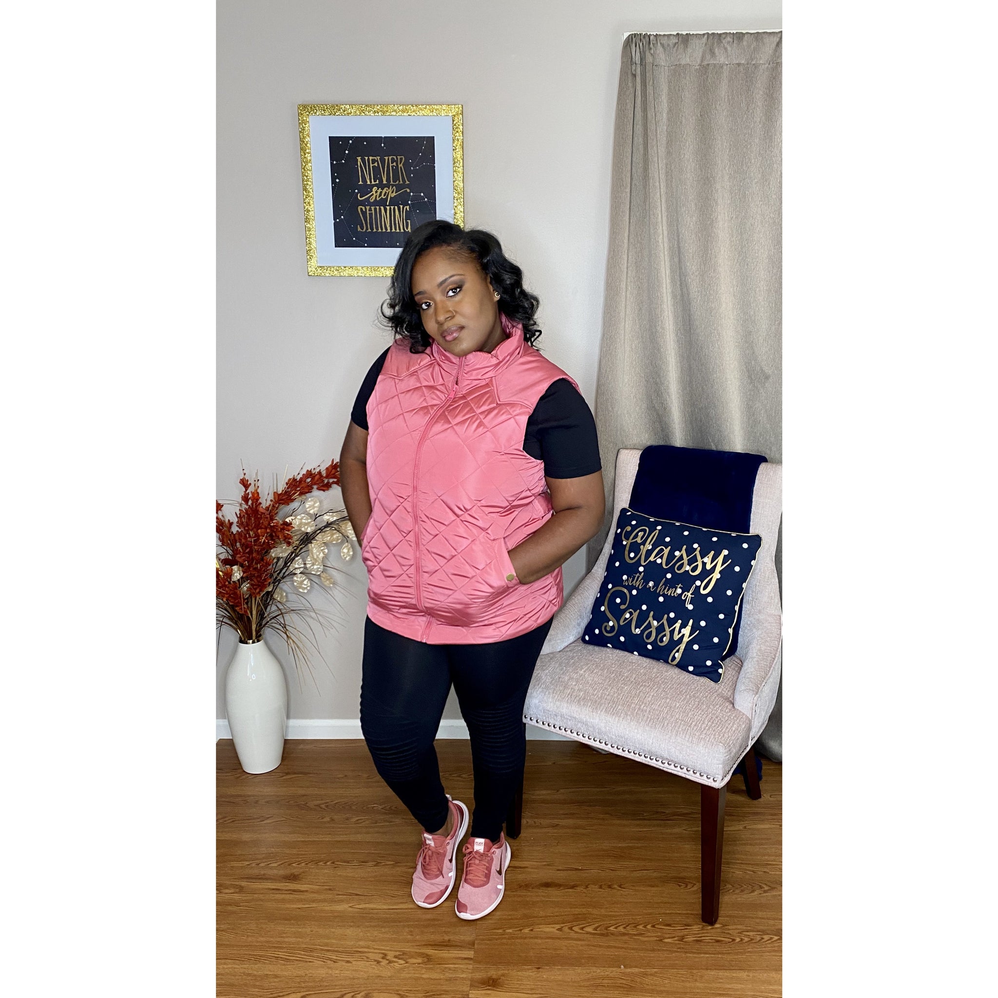 Kayla Quilted Vest – Bright Starr Boutique, LLC