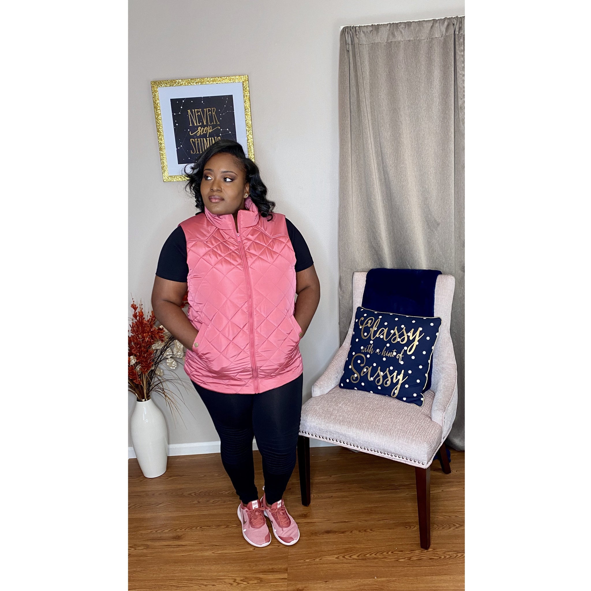 Kayla Quilted Vest – Bright Starr Boutique, LLC